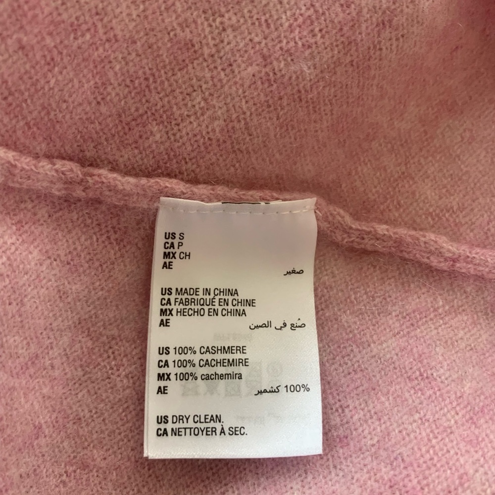 100% Cashmere Pink Turtleneck Sweater Size S - Picture 7 of 7